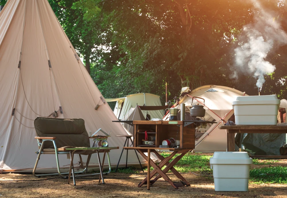 teepee tent with stove hole